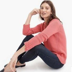 J. Crew Always 1988 Rollneck Knit Cotton Blend Sweater in Guava Size Small EUC